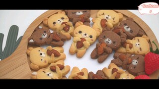 Bánh quy hạnh nhân hình gấu ôm hạt hạnh nhân 1