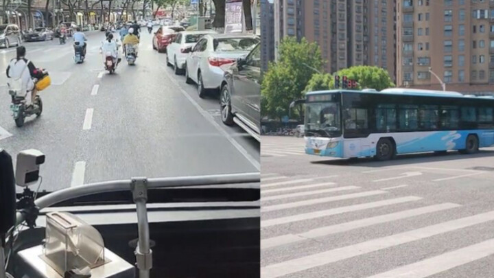 Warga Nanjing merekam kondisi terkini bus umum setelah pembatasan kecepatan: dengan mudah disalip ol