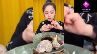 Mukbang ốc biển chấm tương đen phần 2 #anngon