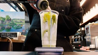 Cho một ly sữa matcha #cafevlog #life