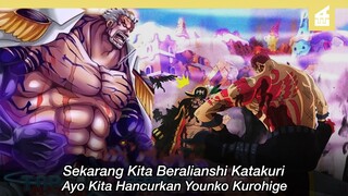 KATAKURI, SENGOKU DAN GARP VS KUROHIGE!! Prediksi Garp Akan Beralianshi dengan Katakuri