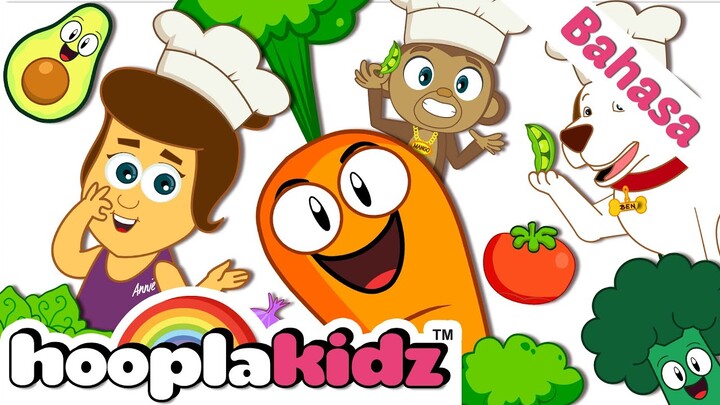 Makan Sayur Dengan Mango | Yes Yes Vegetables | HooplaKidz Bahasa | Lagu Anak Anak & Lainnya