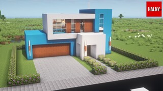 Modern house with a garage in Minecraft 1.17.1