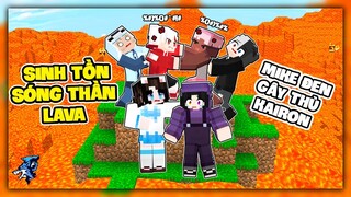 Minecraft Nhưng Sinh Tồn Sóng Thần Lava | Siro Và Noob Ruby Bảo Vệ Mèo Simmy Khỏi Kairon