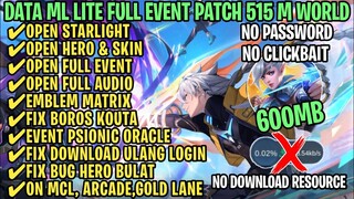 Data ML Lite Full Event 600Mb Patch 515 Diamond Kuning | ML Lite | Cara Mengatasi Lag & Patah Patah