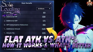 [Solo Leveling: Arise]- Additional ATK vs ATK %! How it WORKS & which is BETTER! DATA SHOWN!