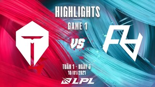 [Highlights] RA vs. TES - Game 1 | Tuần 1 Ngày 3 | LPL Mùa Xuân 2022