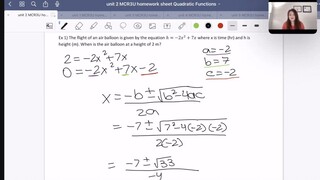 使用二次公式求解 Solving Using the Quadratic Formula