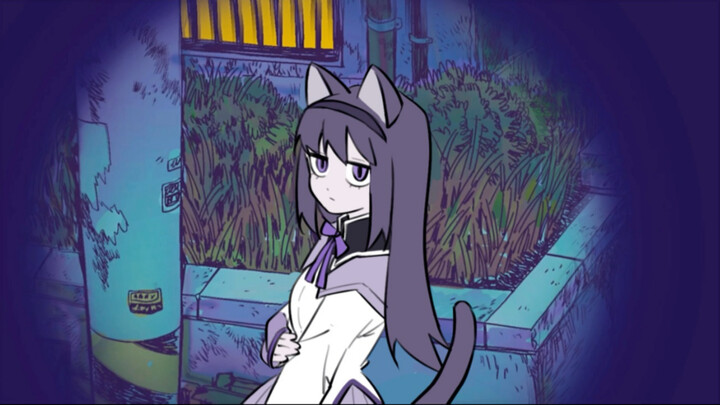 It turns out to be a magical girl. I thought it was a cat (♡>𖥦<)/♥ | Puella Magi Madoka Magica