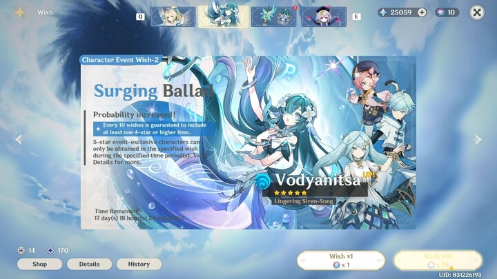 Should I happy to get Vodyanitsa? Genshin Impact