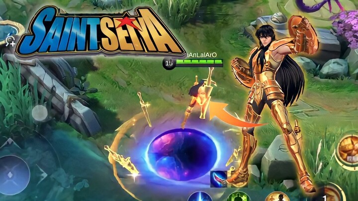 Real Shiryu Gold Skin Script X Chou 😍 Saint Seiya Collaboration X Mobile Legend