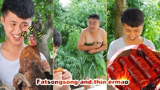 How to get him to bathe in the river? || songsong and ermao