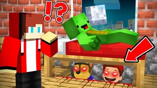 Scary PAW PATROL.EXE Under the Bed JJ and Mikey in Minecraft - Maizen