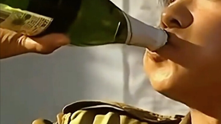 You haven’t even finished half a bottle of beer, yet you’re scarfing down half my pig’s head meat—wh