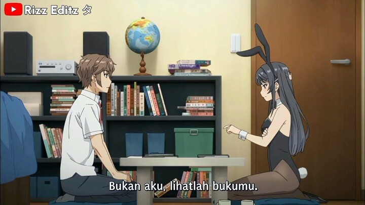 Di Semangatin Belajar Sama Ayang Pake Baju Kelinci   Scene Anime  Seishun But