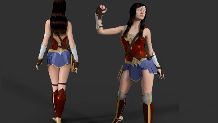 Wonder Woman (2017) costume in Marvelous Designer 6