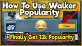 How To Use Walker Popularity In Bgmi 😍 | Get Free Walker 12K Popularity In Bgmi
