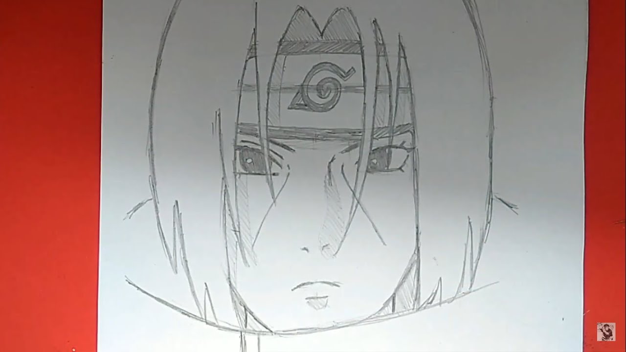 Black And White Handmade Naruto Sketch Size A4