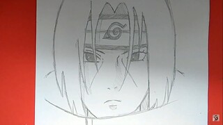 Easy Anime Drawing|How to draw Itachi from Naruto Shippuden step by step