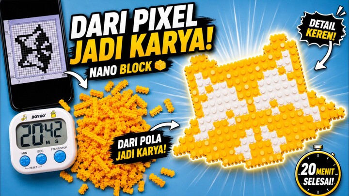 Dari Pixel Jadi Rakun | Nano Block 🦝🔥