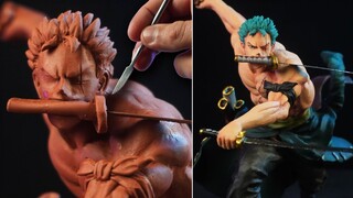 Sculpting RORONOA ZORO | One Piece [ Timelapse ]