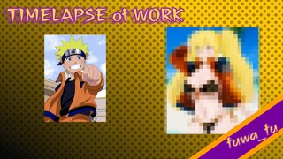Drawing process of naruto (girl version)