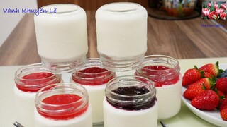 Bí quyết làm SỮA CHUA ÚP NGƯỢC Ít Ngọt từ SỮA TƯƠI - Yaourt / Yogurt / Da Ua Trái Cây by Vanh Khuyen