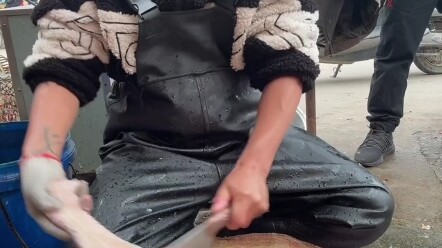 ชาวเน็ตหลายคนบอกว่าอาเล่ภูมิใจมากเกินไปจนไม่ช่วยแล่เนื้อปลาด้วยซ้ำ