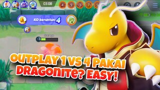 Outplay 1 vs 4 Pakai Dragonite EASY! - Pokemon Unite