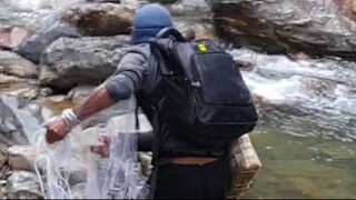 Cast Net Fishing in Nepal | Himalayan Trout Fishing with Handmade Cast net |