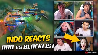 INDO PRO PLAYERS and STREAMERS REACTION on BLACKLIST vs RRQ HOSHI. . .😮