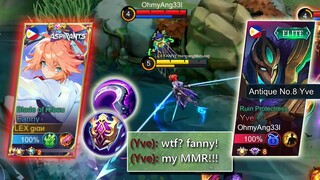 HOW TO EASILY DELETE TOP GLOBAL YVE? TOP GLOBAL FANNY BUILD + EMBLEM | RANKED GAMEPLAY MLBB