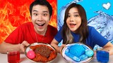 24 Jam Makanan Merah VS Makanan Biru - Challenge