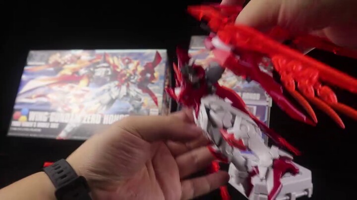 Red Lotus Red Flame Bandai HG Wing Zero Flame + Joker Accessories [Lunzi Plays Gundam]