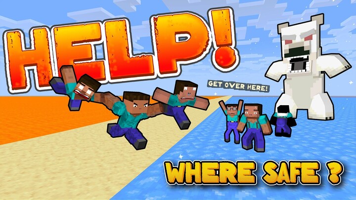 HELP Herobrine And His Friends To Escape From The Floor is Lava - oreE TV Minecraft Animation
