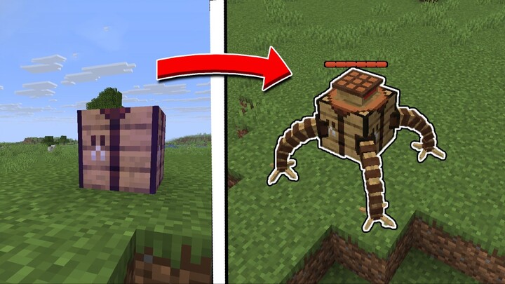 Khi khối của MC có thể bùa phép, bàn chế tạo lại mọc ra tứ chi?! #Minecraft