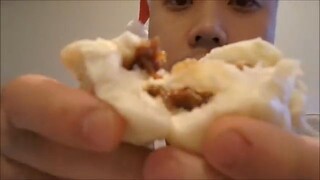 Asmr Eating Sounds CLOSE UP - Char Siu Bao (Chinese Steamed Pork Buns)
