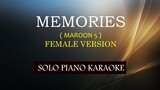 MEMORIES - FEMALE VERSION  ( MAROON 5 ) ( COVER_CY )