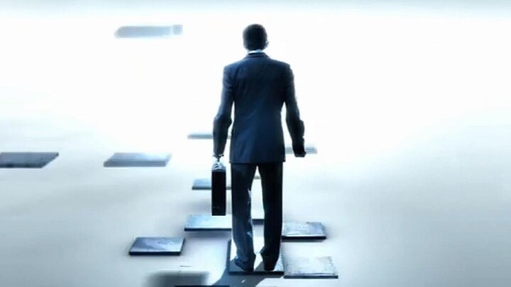 A man lives in a mad world: when he steps outside, he must walk by hopping on the tiles, or else the