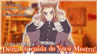 [ASMR] RENGOKU NEKO CUIDANDO DE VOCÊ D0ENT3/ DURMINDO DE CONCHINHA🧡 || Rengoku • ASMR SIMPLES