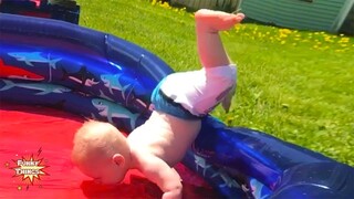 Funniest Baby Playing With Water Pools - Baby Outdoor Moments | Funny Things