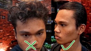 cara meluruskan rambut pria tanpa catok ● dengan mudah