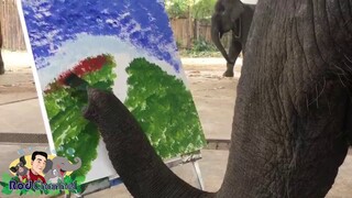 🐘น้องสุดาวาดรูปน้ำตกเก่งมากลูก🤗💧🌳