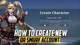 HOW TO CREATE NEW ACCOUNT IN MOBILE LEGENDS | CREATE SMURF ACCOUNT FAST! (TUTORIAL) - MOBILE LEGENDS