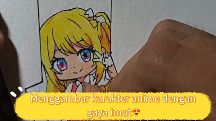 part 1ll Menggambar karakter anime dengan gaya imut yang dimulai dengan huruf "A"