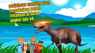 perjalanan camping penuh rintangan dan hewan buas dinosaur