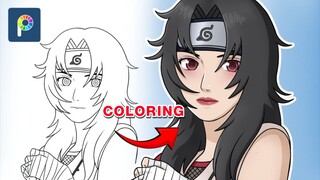 Coloring Kurenai di Ibispaint || Naruto Shippuden