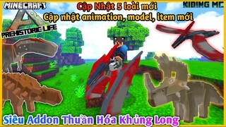 Cách Cài Addon Thuần Hóa Khủng Long Bản Cập Nhật 5 Loài Mới Cực Xịn Cho Mcpe 1.16 | KIDING MC