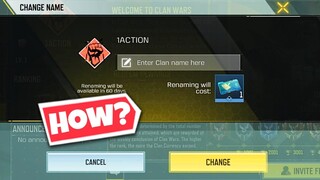 HOW TO CHANGE CLAN NAME in CALL OF DUTY MOBILE?