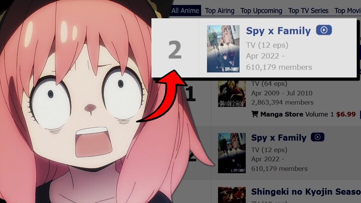 Why is Spy x Family Ranked Number 2?
